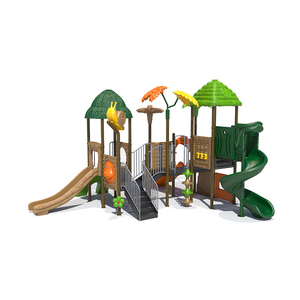 Équipements de <span class=keywords><strong>jeux</strong></span> pour enfants en plein air |   Ensemble de jeu sur le thème de la paille pour jardin personnalisé avec deux toboggans pour maternelle et collectivité - Product Image 1