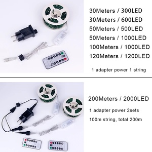 <span class=keywords><strong>LED</strong></span> noel peri dize işık çelenk 30M/50M/100M yeşil bakır tel IP65 USB kapalı ev için yeni yıl 2023 noel ağacı - Product Image 5