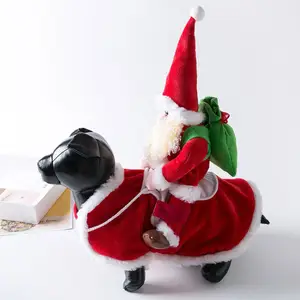 Schnelle Lieferung Festival Weihnachten Santa Kleid für Hunde Haustier Kostüme Multi Größen Red Cape Pet Tücher