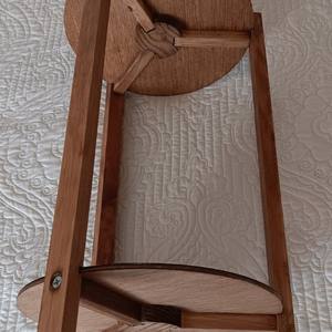 Étagère à disques vinyles en bois à 2 niveaux, style rustique, support pour plantes d'intérieur - Product Image 5