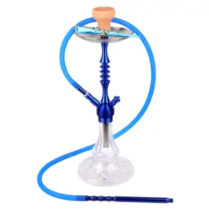 Shisha Hookah en alliage d'aluminium, tuyau pour fumée haut de 56cm, accessoires pour fumer Shisha Hookah, diamant coloré