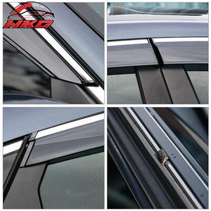 Pare-pluie de style OE pour Honda Civic 16-21 4 portes avec garniture chromée, protection des vitres latérales des portes de voiture - Product Image 6