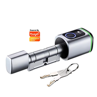 Kunci Silinder Digital Cerdas dengan Sidik Jari dan Kartu, Gaya Eropa, TTlock Smart Lock, Kunci Silinder Pintar TTlock
