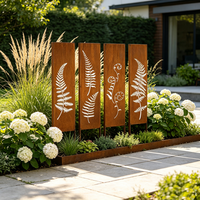 Panneaux de séparation de jardin en acier Corten découpés au laser, personnalisables, pour la décoration de la cour, du jardin, du chemin et du paysage