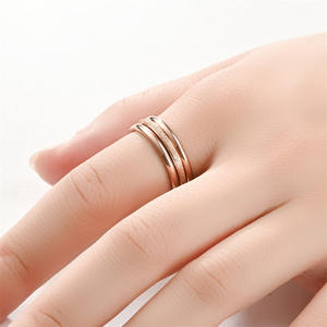 3ピース/セットつや消しステンレス鋼カップルリング恋人男性プロミスナックルリング結婚パーティージュエリーギフトAccesorios Mujer - Product Image 6