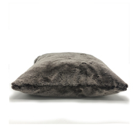 Housse de coussin décorative en microfibre douce imitation fourrure de lapin, imprimé animal de luxe, fermeture éclair cachée