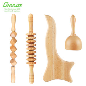 Juego de 2 Herramientas de Maderoterapia Portátiles, Color Azul-Rosa, Bastones de Masaje para Cuello, Empaquetados en Bolsa con Dos Piezas - Product Image 4