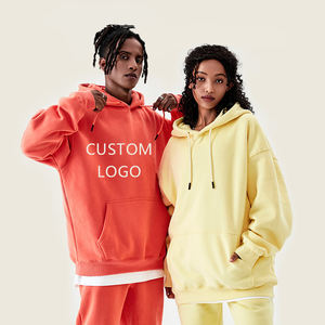 Manufacturer's Heavy Cotton Unisex Sweatpants <b>Hoodie</b> Joggers Set 500gsm 100% Cotton <b>Hoodie</b> Set Ensemble a Capuche - Product Image 3