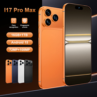 Nuevo Teléfono Inteligente I17 Pro Max 5G 2025, Pantalla HD de 6.9 Pulgadas y 90Hz, Cámara Trasera de 108MP, Almacenamiento de 16GB+1TB, Deca-core Snapdragon 800 Global