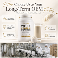 Bubuk Protein untuk Dewasa Mendukung Pemulihan Otot Mendukung Manajemen Berat Badan Cokelat Berbagai Rasa 907g OEM/ODM HALAL
