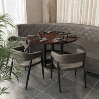 Ensemble de salle à manger rectangle 4 personnes table et chaise de restaurant café moderne de luxe léger pour restaurant