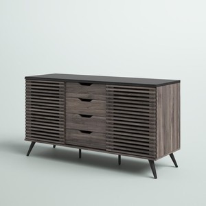 Brumit 59 ''ตู้ไม้เฟอร์นิเจอร์โลหะสำหรับห้องรับประทานอาหารห้องนั่งเล่น - Product Image 3