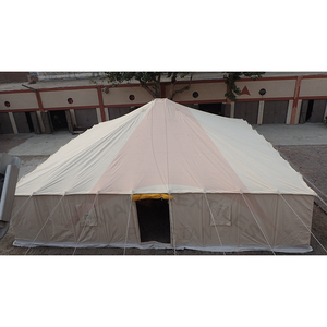 Tente en toile à poteau central avec évacuation des fumées, 4 portes, 4 fenêtres et tissu triple couche haute résistance - Product Image 2