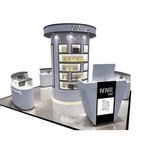 Shopping Mall Perfume Kiosk Small Luxury High-end Perfume Display Booth Perfume Display Bar Custom Design For Sale