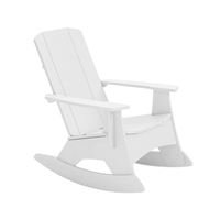 Moderner Adirondack-Stuhl im Freien für Patio Garden HDPE Moon Chair Feuerstelle für den Strand Verwenden Sie traditionelle Kunststoff-Holz-Schaukel bank