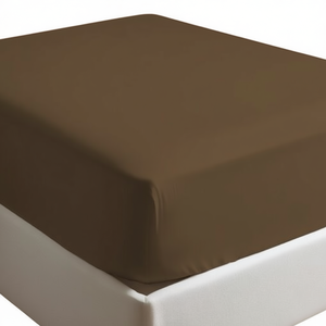 Sábana Ajustable 100% Algodón Marrón Tamaño King Size Alemán 200x200 Cm - Product Image 3