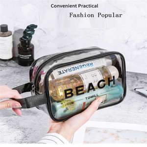 Wholesale custom logo waterproof women's cosmetics <b>travel</b> <b>toiletries</b> PVC cosmetic <b>bag</b> - Product Image 5