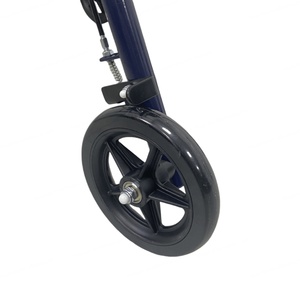 CA505 Factory Direct Sale Elderly & Disable Folding Steel Rollator Walker <b>with</b> <b>Seat</b> Disc Brake 135KG Capacity <b>Walking</b> <b>Aid</b> - Product Image 2