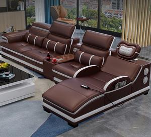 Nuevo Sofá Cama de Masaje Inteligente en Forma de L de Piel para Sala de Estar Muebles Modernos - Product Image 5