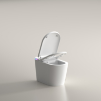 Meilleures ventes : Siège de toilette intelligent monobloc à capteur automatique, design moderne, avec chauffage du siège et drainage P-Trap/S-Trap