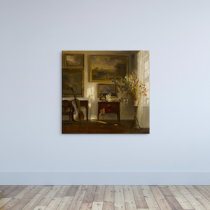 Vintage Cello Canvas Art Print: Rustic Classical Still Life,<b>WRAPPED</b> CANVAS - Product Image 2