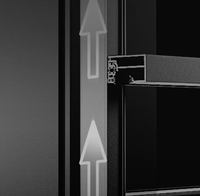 Fenêtre coulissante horizontale anti-UV et résistante aux intempéries avec moustiquaire magnétique pour villa, longue durée de vie, faible entretien
