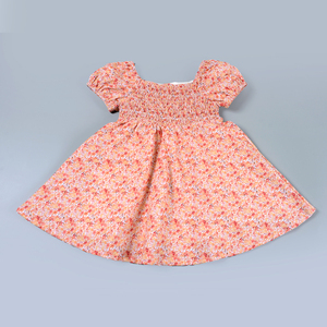 Nouveau été princesse robe florale et barboteuse ensemble pour filles smocks bulle manches conception pour soeurs petites filles ensemble de vêtements - Product Image 2