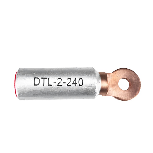 DTL-2-240 Copper Aluminum Bimetallic Cable Lug Terminal Lug Electrical Connector for Overhead Line Distribution Equipment
