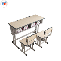 Meubles scolaires à succès en Chine, pupitre scolaire double, meubles scolaires, pupitre et chaise pour étudiants