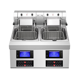 Friteuse Commerciale Automatique 8L+8L pour Restaurants, Hôtels et Magasins Alimentaires – Neuve, Idéale pour les Frites QL-EF03-D1 8L+8L Au - Product Image 3