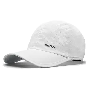 Custom breathable mesh running cap Non absorb heat light color full mesh nylon sports hat baseball cap quick dry gorras hat
