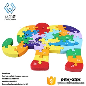 Personalizzato Onequan Montessori in legno fai da te educativo elefante 3D <span class=keywords><strong>Puzzle</strong></span> Box <span class=keywords><strong>Puzzle</strong></span> per bambini da 5 a 7 anni - Product Image 2