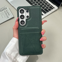 Étui de téléphone en cuir PU pliable de luxe avec plusieurs emplacements pour cartes pour Samsung S22 S23 S24 S25 S26 Ultra, porte-cartes, coque antichoc