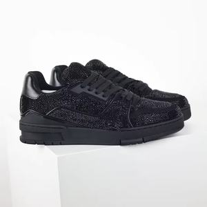 High Quality Men's Genuine Leather Mesh Sneakers Luxurious Designer Diamond Casual Lightweight Breathable Waterproof Arch <b>Shoes</b> - Product Image 4