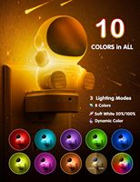 Veilleuse LED ZHILAI Mini Moderne 3D à capteur de lumière, changeante de couleur RGB, à brancher, pour chambre de bébé et crèche