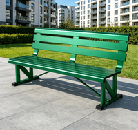 Banc de sport extérieur tout en aluminium avec dossier en option pour terrains de tennis, écoles, aires de jeux, parcs publics