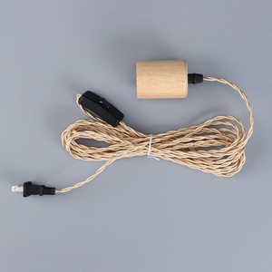 Kit <span class=keywords><strong>de</strong></span> suspension en bois E26/E27 avec <span class=keywords><strong>douille</strong></span> en céramique recouverte, <span class=keywords><strong>support</strong></span> <span class=keywords><strong>de</strong></span> <span class=keywords><strong>lampe</strong></span> LED rétro <span class=keywords><strong>pour</strong></span> décoration <span class=keywords><strong>de</strong></span> cuisine et maison - Product Image 2