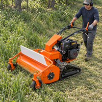 Antspower Tondeuse à fléaux de 700 mm avec chenilles, débroussailleuse manuelle pour l'agriculture et le jardinage, idéale pour la coupe des mauvaises herbes