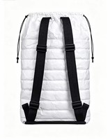 Sac à dos fourre-tout multifonctionnel 2 en 1 personnalisé avec logo noir, rembourré, lavable, en Tyvek Dupont recyclé, pour les voyages