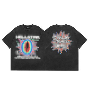 เสื้อยืดสตรีทแวร์ผู้ชาย NFC Hell ลายกราฟิกยุโรปอเมริกันสไตล์เรโทร ผ้าฝ้าย - Product Image 1