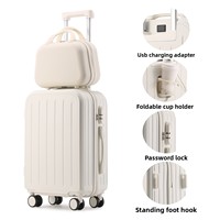 Nouveau modèle 2025 – Valise de voyage 20 pouces, petite, légère, étanche, pour cabine, avec serrure à combinaison durable