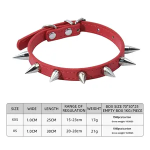 Collier Teddy Dominateur Anti-Morsure pour Petit <span class=keywords><strong>Chien</strong></span> et Chat Caractéristique <span class=keywords><strong>du</strong></span> Cou Goujon en Métal Solide en Matériau PU Colliers pour Animaux de Compagnie - Product Image 6