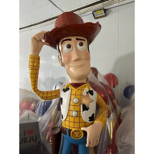 Personalizzato di qualità di altezza del prezzo di fabbrica del fumetto scultura a grandezza naturale della storia dello <span class=keywords><strong>sceriffo</strong></span> statua legnosa per la decorazione domestica - Product Image 6