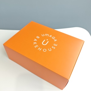 Caja para Pastel Naranja Grande con Logotipo Personalizado de Seguridad Alimentaria, con Ventana Transparente de PVC en la Parte Superior - Product Image 5