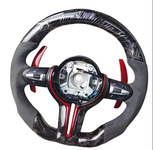 Volant sport personnalisé pour modèles M3/M4/M5, gamme complète, fibre de carbone et cuir, LED, 40 mm, 3 branches - Product Image 2
