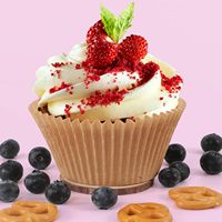 BOFA Muffin- und Cupcake-Förmchen aus Naturpapier, fettdicht, antihaftbeschichtet, ofenfest, lebensmittelecht, Backförmchen