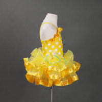 Robe tutu jaune en spandex/nylon métallisé pour filles, enfants, femmes, pour spectacle, compétition, ballet, nouvelle arrivée