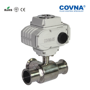 Vanne à bille électrique sanitaire en acier inoxydable Covna à trois voies pour le contrôle de l'eau et de l'huile - Product Image 3