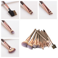 Brosses de maquillage végétaliennes, Logo personnalisé, haute qualité, vente en gros, ensemble de pinceaux de maquillage, outils de beauté, 15 pièces