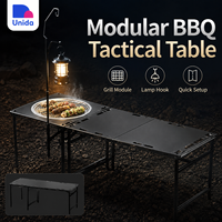 Table pliante compacte pour l'extérieur, table de pique-nique portable pour le camping avec poignée de transport et structure stable